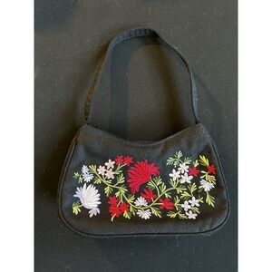 Y2K‎ Girly Grunge Revival Floral Embroidered Shoulder Bag